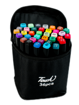 Профессиональные двусторонние маркеры для рисования.