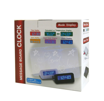 Часы будильник с дисплеем для записей