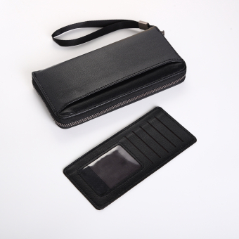 Портмоне-клатч мужской "Style" на молнии, с картхолдером, цвет чёрный