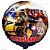 Шар (18''/46 см) Круг, Трансформеры, Бамблби и Оптимус Прайм