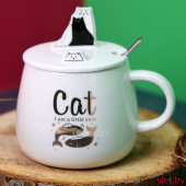 Кружка «Little cat and two fish», white (420 ml)" Кружка «Little cat and two fish», white (420 ml)"