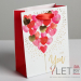 Пакет подарочный ламинированный I love you 12 x 15 × 5.5 см