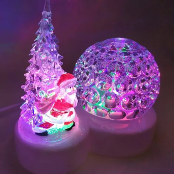 Светильник проектор вращающийся шар и новогодняя елка