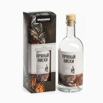 Подарочный набор для приготовления настойки «Пряный виски», набор трав и специй 20 г., бутылка 500 мл., инструкция