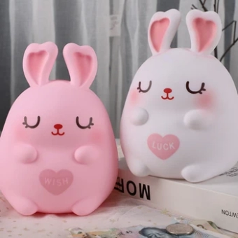 Копилка "Sleeping bunny ", pink (17,5 см), пластик