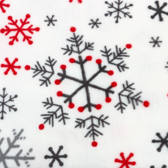 Плед с рукавами "Этель" "Снежинки" (вид2) 150*200 см,100% п/э, корал-флис 220 гр/м2