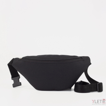 Сумка поясная "Макси" на молнии, 25*6*13 см, черный