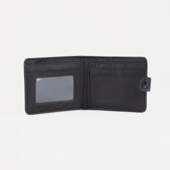 Портмоне мужское "Лорд" на кнопке, отдел для купюр, для карт, цвет чёрный