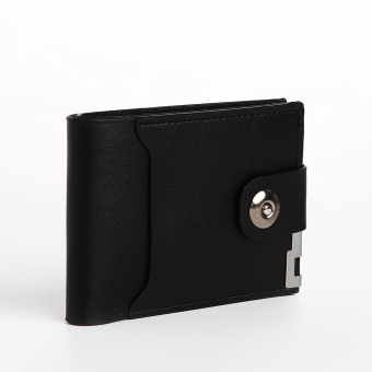 Портмоне мужское "Шарм" на магните, отдел для купюр, для карт, для монет, цвет чёрный