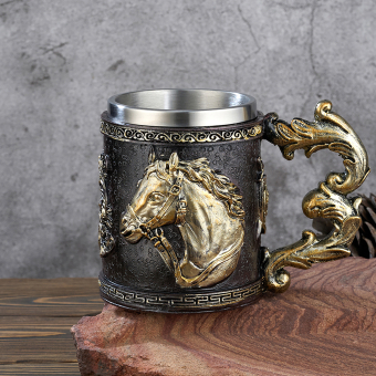 Кружка "Лошадь №1" (металл внутри)