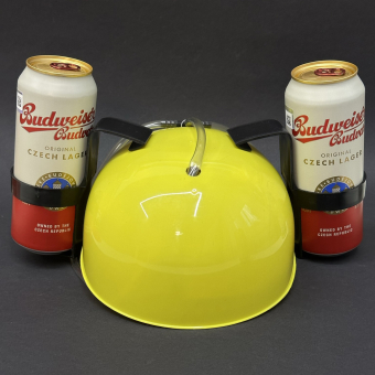 Каска под банки желтая "Для состояния нестояния"