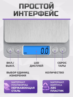 Весы электронные настольные до 2 кг