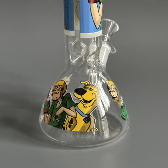 Бонг стеклянный трапеция Скуби-Ду 22 см