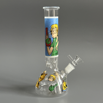 Бонг стеклянный трапеция Скуби-Ду 22 см
