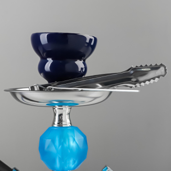 Кальян «Фуджейра», 25 см, 2 трубки, синий