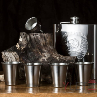 Набор фляжка и стопки Макси СССР