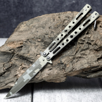 Нож бабочка Камуфляж