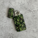 USB зажигалка камуфляж зеленая, спираль, ультратонкая