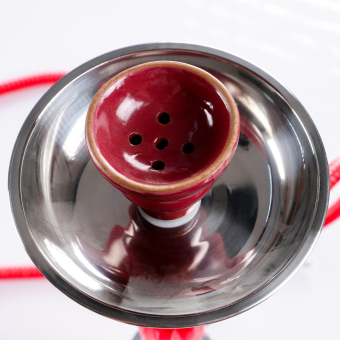 Кальян "Камра" 53 см, 2 трубки, колба-треугольник, красный