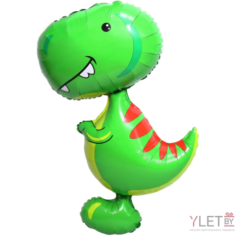 Шар (40''/102 см) Фигура, Динозавр Тираннозавр, Зеленый