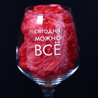 Бокал для вина Oh vine! "Сегодня  можно все", 400мл