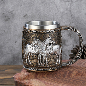 Кружка "Лошадь №3" (металл внутри)