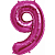 Шар (40″/102 см) Цифра, 9, Пурпурный