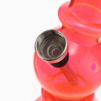 Бонг «Шар с листком», акриловый, оранжевый  h=15 см,