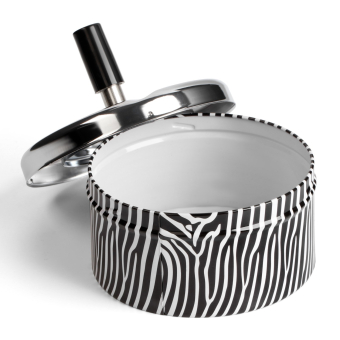 Пепельница для дома бездымная "Зебра", для сигарет и стиков, 11 х 11 см