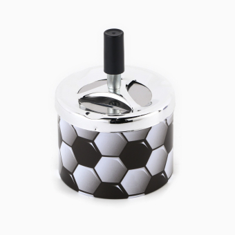 Пепельница для дома бездымная "Футбольный мяч", для сигарет и стиков, 12.5 х 9 см