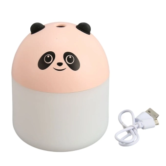 Настольный увлажнитель воздуха - ночник "Pink panda", розовая панда,  (портативный, USB)