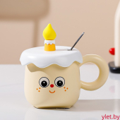 Кружка «Сake emotions», yellow  (400 ml) Кружка «Сake emotions», yellow  (400 ml)