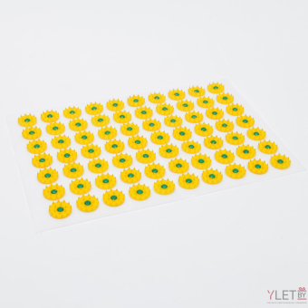 Аппликатор «Кузнецова», 70 колючек, 23×32 см, жёлтый