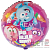 Шар (18"/46 см) Круг, С Днем рождения, Смешарики Яркие
