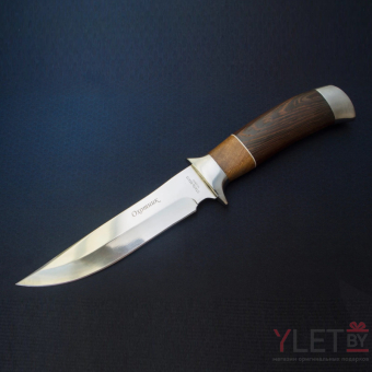 Нож фиксированный в чехле Охотник, гладкий