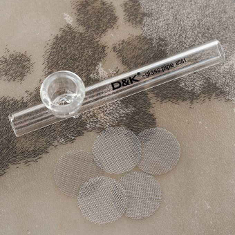 Курительный девайс стеклянный прозрачный с приемником