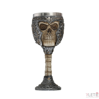 Бокал на ножке "Череп" 8758 (металл внутри)