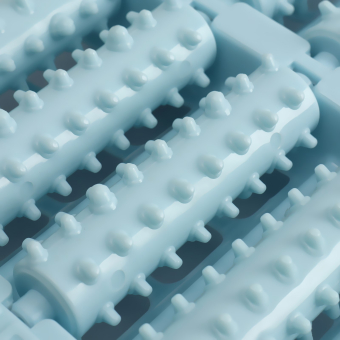 Массажёр «Барабаны», 5 рядов, цвет голубой