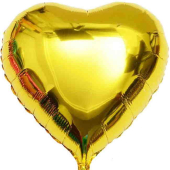 Шар (18''/46 см) Сердце, Золото