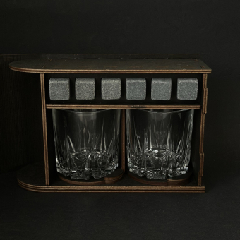 Набор для виски BOSS (2 стакана, 6 камней, 2 подставки под стакан)