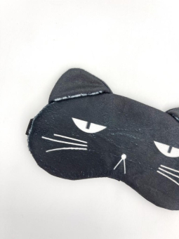 Маска для сна "Sad cat", black