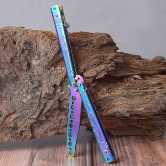 Нож бабочка мини тренировочный Дракон хамелеон