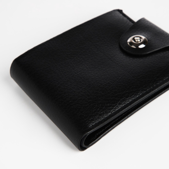 Портмоне мужское "Luxor" на магните, отдел для купюр, карт, монет, цвет чёрный