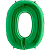 Шар (40″/102 см) Цифра, 0, Зелёный