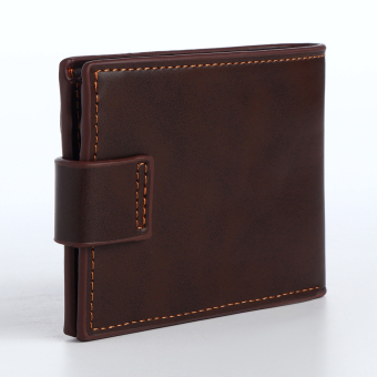 Портмоне мужское "Ультра" на магните, отдел для карт, монет, цвет коричневый