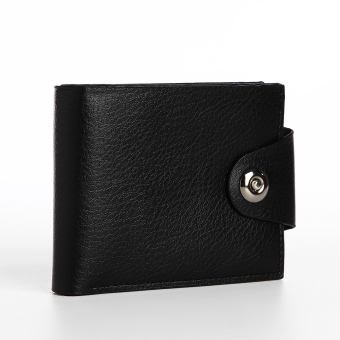 Портмоне мужское "Luxor" на магните, отдел для купюр, карт, монет, цвет чёрный