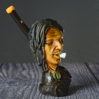 Курительный девайс/трубка Хиппи с сигаретой 13 см