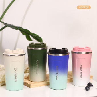 Термокружка с датчиком температуры "Сoffee gradient", blue (510 ml)