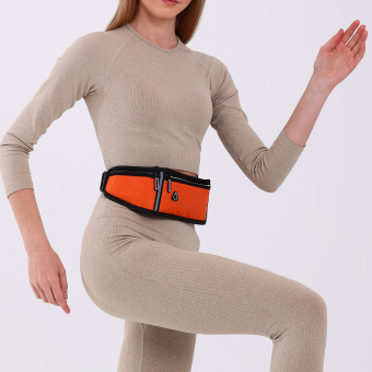 Сумка поясная "Веста" 3 отделения на молнии, 50*0,1*11 см, светоотражающие элементы, оранжевый