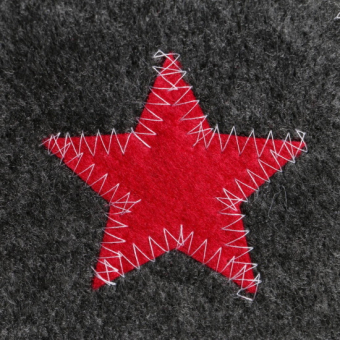 Набор для бани Буденовец. Шапка, коврик, рукавица. Серый